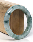 Burmese High-end Ice blue green Jadeite Jade Bangle Bracelet (58.2mm) T750