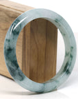 Burmese High-end Ice blue green Jadeite Jade Bangle Bracelet (60.9 mm) T749