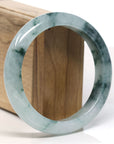 Burmese High-end Ice blue green Jadeite Jade Bangle Bracelet (60.9 mm) T749
