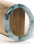 Burmese High-end Ice blue green Jadeite Jade Bangle Bracelet (60.9 mm) T749