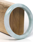 Baikalla™ "Classic Bangle" Genuine Jadeite Jade Lavender Green Bangle Bracelet (61.5mm)