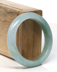 Baikalla Natural Oil-Green Jadeite Jade Bangle Bracelet (53.5mm)