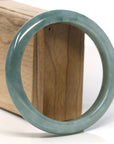 Baikalla Natural Oil-Green Jadeite Jade Bangle Bracelet (63.5mm)