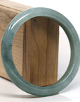 Baikalla Natural Oil-Green Jadeite Jade Bangle Bracelet (63.5mm)