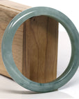 Baikalla Natural Oil-Green Jadeite Jade Bangle Bracelet (63.5mm)