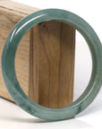 Baikalla Natural Oil-Green Jadeite Jade Bangle Bracelet (63.5mm)