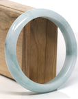 Baikalla™ "Classic Bangle" Genuine Jadeite Jade Lavender Green Bangle Bracelet (62.2mm)