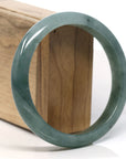 Baikalla Natural Oil-Green Jadeite Jade Bangle Bracelet (63.2mm)