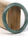 Baikalla Natural Oil-Green Jadeite Jade Bangle Bracelet (63.2mm)