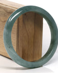 Baikalla Natural Oil-Green Jadeite Jade Bangle Bracelet (63.2mm)