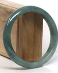 Baikalla Natural Oil-Green Jadeite Jade Bangle Bracelet (63.2mm)