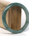 Baikalla Natural Oil-Green Jadeite Jade Bangle Bracelet (63.2mm)