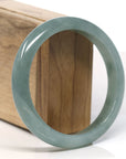 Baikalla Natural Oil-Green Jadeite Jade Bangle Bracelet (60.7mm)