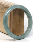 Baikalla Natural Oil-Green Jadeite Jade Bangle Bracelet (60.7mm)