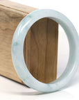 Baikalla™ "Classic Bangle" Genuine Jadeite Jade Lavender Green Bangle Bracelet (61.4 mm)