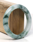 Burmese High-end Ice blue green Jadeite Jade Bangle Bracelet (57.8 mm) T751
