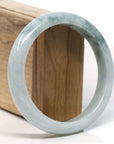Baikalla™ "Classic Bangle" Genuine Jadeite Jade Lavender Green Bangle Bracelet (62.1 mm)