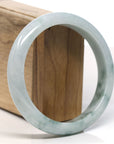 Baikalla™ "Classic Bangle" Genuine Jadeite Jade Lavender Green Bangle Bracelet (62.1 mm)