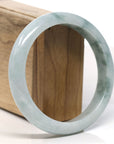 Baikalla™ "Classic Bangle" Genuine Jadeite Jade Lavender Green Bangle Bracelet (62.1 mm)
