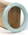 Baikalla™ "Classic Bangle" Genuine Jadeite Jade Lavender Green Bangle Bracelet (60.2mm)