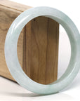 Baikalla™ "Classic Bangle" Genuine Jadeite Jade Lavender Green Bangle Bracelet (63.3mm)
