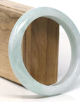 Baikalla™ "Classic Bangle" Genuine Jadeite Jade Lavender Green Bangle Bracelet (63.3mm)