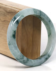 Burmese High-end Ice blue green Jadeite Jade Bangle Bracelet (58.5mm) T746
