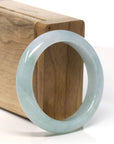 Baikalla™ "Classic Bangle" Genuine Jadeite Jade Lavender Green Bangle Bracelet (50.8 mm)