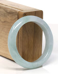Baikalla™ "Classic Bangle" Genuine Jadeite Jade Lavender Green Bangle Bracelet (50.8 mm)