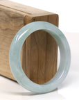 Baikalla™ "Classic Bangle" Genuine Jadeite Jade Lavender Green Bangle Bracelet (50.8 mm)