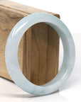 Baikalla™ "Classic Bangle" Genuine Jadeite Jade Lavender Green Bangle Bracelet (57.7 mm)