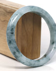 Baikalla Natural Blue-Green Jadeite Jade Bangle Bracelet (63mm)