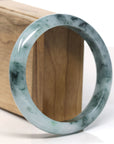 Baikalla Natural Blue-Green Jadeite Jade Bangle Bracelet (61.7mm)