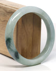 Baikalla Natural Blue-Green Jadeite Jade Bangle Bracelet (61.3mm)