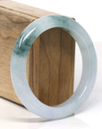 Burmese High-end Ice blue green Jadeite Jade Bangle Bracelet (57mm) T744