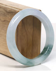 Burmese High-end Ice blue green Jadeite Jade Bangle Bracelet (57mm) T744