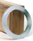 Burmese High-end Ice blue green Jadeite Jade Bangle Bracelet (57mm) T744