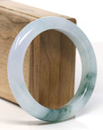 Burmese High-end Ice blue green Jadeite Jade Bangle Bracelet (57mm) T744
