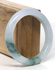 Burmese High-end Ice blue green Jadeite Jade Bangle Bracelet (57mm) T744