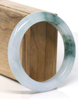 Burmese High-end Ice blue green Jadeite Jade Bangle Bracelet (57mm) T744
