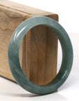 Baikalla Natural Oil-Green Jadeite Jade Bangle Bracelet (56mm)