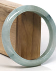Baikalla Natural Blue-Green Jadeite Jade Bangle Bracelet (63.5mm)