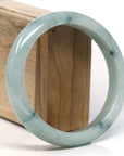 Baikalla Natural Blue-Green Jadeite Jade Bangle Bracelet (63.5mm)