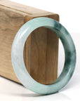 Burmese High-end Ice blue green Jadeite Jade Bangle Bracelet (54mm) T755