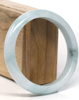 Baikalla™ "Classic Bangle" Genuine Jadeite Jade Lavender Green Bangle Bracelet (62.3mm)