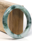 Burmese High-end Ice blue green Jadeite Jade Bangle Bracelet (59 mm) T752