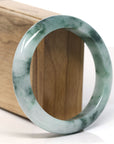 Burmese High-end Ice blue green Jadeite Jade Bangle Bracelet (59 mm) T752