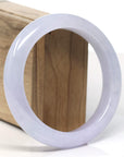 Baikalla Icy Purple Lavender Natural Jadeite Jade Bangle (60.8 mm)