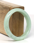 Baikalla Light Ice Green Natural Jadeite Jade Bangle (55.4 mm)