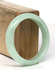Baikalla Light Ice Green Natural Jadeite Jade Bangle (55.4 mm)